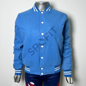 Chaqueta Universitaria para Mujer, Tendencia 2025, 100% Lana, Manga Larga, Bordado, Color Personalizado, Informal, Invierno, Venta al Por Mayor - Product Image 1