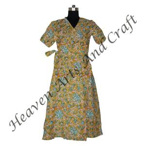 Cotton Print <b>Kimono</b> Floral Design Long Bathrobe Jacket Maxi Dress <b>Women</b> Ethnic Wear Home Hotel - Product Image 6