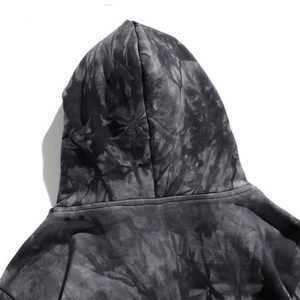 Pull-over à capuche unisexe avec logo personnalisé en gros 100% coton Tie-Dyed Plus Size Logo personnalisé Blank Plain Design pour hommes Hiver - Product Image 5