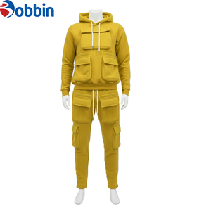Vêtement pour homme, ensemble jogging cargo à capuche 2 pièces, logo personnalisé, décontracté, multi-poches, survêtement pour homme, nouveau survêtement pour homme, survêtement d'hiver - Product Image 5