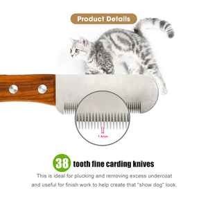 Couteau à épiler pour chien réutilisable de haute qualité, écologique, outil de toilettage pour animaux de compagnie, rasoir pour enlever les poils - Product Image 3