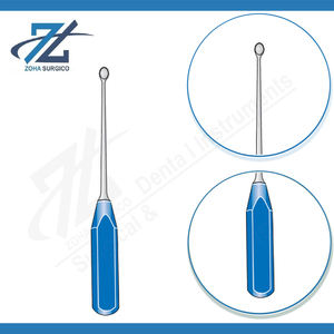 Cureta Ósea Azul con Mango Acetal Suregrip, 270 mm de Largo, Recta, 4 mm de Ancho, Acero Inoxidable, Juego de Instrumentos Quirúrgicos Reutilizables, CE - Product Image 3