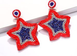 High Quality Starry Nights Beaded Handwork Embroidery Drop Earrings Add New Fancy Premium And Exclusive Unique Top For <b>Girl</b> - Product Image 5