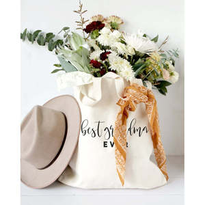 Bolsa de Mano de Lona de Algodón de Color Sólido con Cierre Abierto, la Mejor para la Abuela - Product Image 5