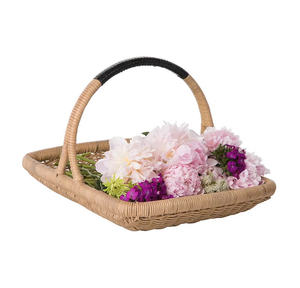 ถาดหวายสานด้วยมือแบบกำหนดเองที่เก็บของแบบธรรมชาติพร้อมที่จับสำหรับผลไม้ห้องครัวและห้องนั่งเล่น - Product Image 4