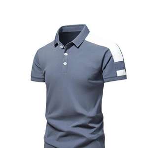 Camiseta Deportiva Casual de Verano para Hombre, Cuello Redondo, Manga Corta, 100% Algodón, Tejido de Punto, Bordada, Lisa, Transpirable, de Secado Rápido, a la Moda - Product Image 2