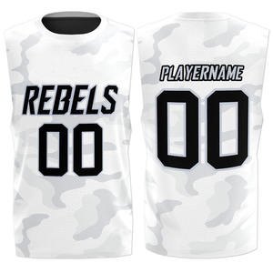 Personnalisé 100% Polyester Sublimé 7v7 Drapeau Football Uniforme Jersey Compression À Capuche Sans Manches 7v7 Jersey Pour Hommes - Product Image 2