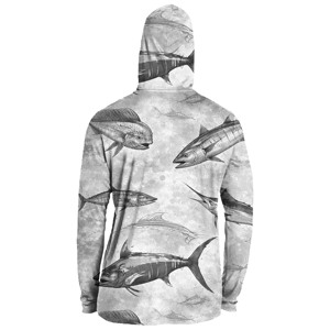 Camisa de Pesca de Seda de Hielo Ultrafina con Protección Solar UPF 50, Sudadera con Capucha de Protección Solar Unisex para Verano, Manga Larga, Transpirable, Estampada - Product Image 3