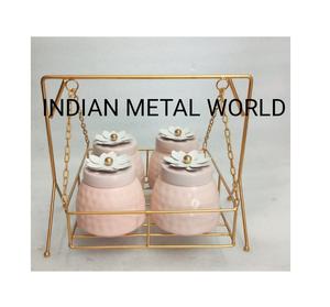 Set of 3 <b>Metal</b> Dry Fruits Jar With Stand Antique Design Dry Fruits <b>Container</b> Prime Quality Hot Selling Dry Fruits Storage - Product Image 5