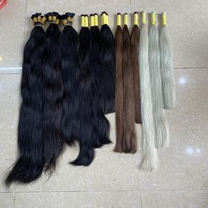 Cheveux indiens bruts Remy 100% naturels, cuticules alignées directement de l'inde, tissage de cheveux humains non traités, bon marché - Product Image 1