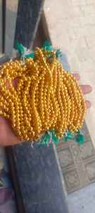 Cuentas de vidrio doradas hechas a medida en tamaño de 2 mm, ideales para la reventa por parte de diseñadores de joyas y tiendas de cuentas, adecuadas para sudamericanos. - Product Image 2