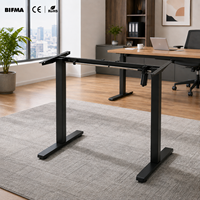 Table de conférence, table de formation, bureau électrique à moteur unique pour salles de réunion, design moderne, cadre de bureau relevable pour ordinateur