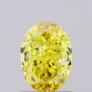 1.01 Ct forme ovale coupe fantaisie jaune intense diamant cultivé en laboratoire en vrac pour bague de fiançailles VS1 clarté diamant en vrac pour bijoux - Product Image 1