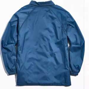 Chaqueta de entrenador informal fina bordada personalizada multicolor, impermeable, Diseña tus propios logotipos, chaqueta negra de poliéster 100% para hombre - Product Image 6