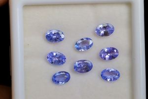 หินอัญมณีแทนซาไนต์ที่น่าสนใจขนาด6x4มม. ถึง10x8มม. ทรงวงรีทรงหลวมของขวัญหินเจียระไนแทนซาไนต์แบบกึ่งสังเคราะห์สำหรับเธอ - Product Image 5