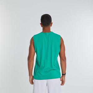 Débardeur de fitness sans manches personnalisé grande taille pour hommes débardeur polyester respirant décontracté tricoté tissage OEM imprimé uni design vierge - Product Image 2