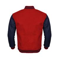Veste universitaire vintage personnalisée avec logo pour homme, col montant, manches en cuir, broderie, style baseball, automne, noir, couple