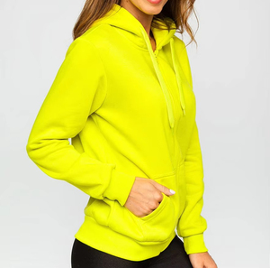 Sweats à capuche pour femmes de qualité supérieure, tricotés, teints en uni, respirants, style décontracté avec logo personnalisé, confort printemps-hiver, vente flash - Product Image 4