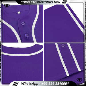 เสื้อเบสบอลระบายอากาศได้ดีราคาไม่แพงพร้อมตัวเลือกโลโก้ตามสั่ง - Product Image 4