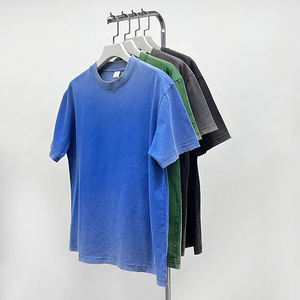 Camiseta Deportiva Extra Grande de Algodón 100% con Lavado Ácido, Personalizada, de Gran Peso, con Hombros Caídos, Corte Cuadrado, Logotipo Impreso, Diseño Sólido, Ropa Deportiva - Product Image 2