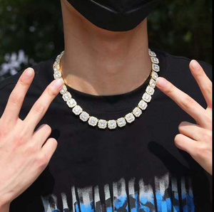 Trendy Gold and <b>Silver</b> Plated <b>Cuban</b> Handmade <b>Chain</b> Stylish Men's Necklace Durable Fashion Jewelry Ideal for Daily Wear - Product Image 1