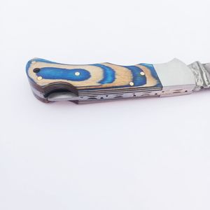 Cuchillo plegable de supervivencia al aire libre multifuncional hecho a mano personalizado cuchillo de bolsillo con mango de madera Pakka con Funda de cuero - Product Image 5