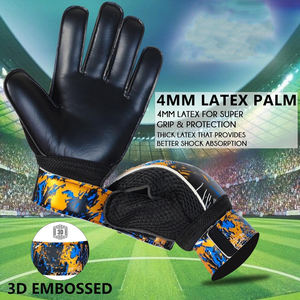 Gants de football professionnels de haute qualité de l'usine directe, adultes, jeunes, super adhérence, latex imperméable, gants de gardien de but à doigts complets - Product Image 3