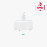Kit de lumières fantômes d'Halloween LED, ensemble de 12 bougies chauffe-plat jaune chaud DY010, nécessite des pièces imprimées en 3D