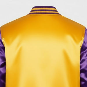 Veste universitaire en satin 100% polyester, logo personnalisé pour équipes sportives et clubs, veste de baseball, veste universitaire d'hiver - Product Image 6