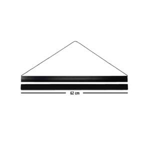 Black 62 cm Poster Hanging <b>Strip</b> Set 10 Pairs Detachable <b>Plastic</b> Design for Clothing Use - Product Image 3