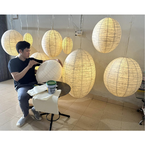 Farol de ratán personalizado-Iluminación hecha a mano para restaurante y Resort - Product Image 3