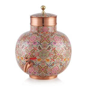 Pot à eau en cuivre Produit antique Produit fait à la main de grande taille Pot à eau en cuivre Verres Pot en cuivre - Product Image 4