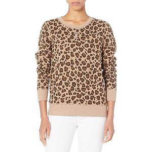เสื้อสเวตเตอร์คอกลมผ้าฝ้ายธรรมดาปักลายเสื้อกีฬา - Product Image 2