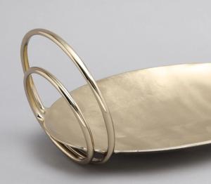 Plateau de service élégant en forme de feuille Design floral unique Idéal pour servir des collations Fruits ou affichage décoratif - Product Image 5