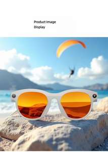 Gafas Inteligentes M88 <span class=keywords><strong>con</strong></span> Cámara HD de 2MP, Traducción por IA, Audio Inalámbrico Bluetooth, Gafas de Sol Resistentes al Agua IPX5 para Deportes al Aire Libre - Product Image 4