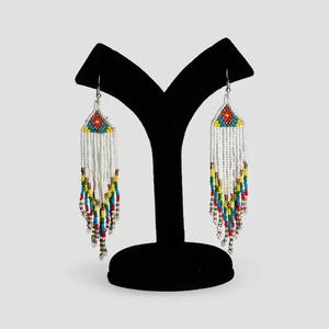 Custom Made Glass Seed <b>Beaded</b> Necklaces With Matching Earrings Available in Custom Made Patterns for Resale by Fashion Stores - Product Image 2