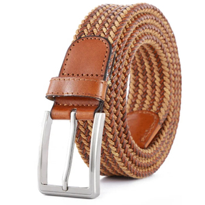 เข็มขัดหนังผู้ชายแบบใหม่ งานแฮนด์เมด ลายถัก - Product Image 1