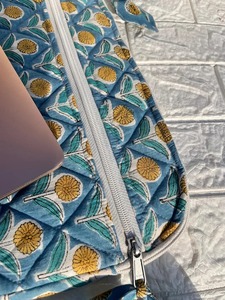 Custom Size Logo Cotton Padded Zipper Laptop <b>Tablet</b> Protection <b>Sleeve</b> Pouch Bag Quilted Cotton Good Quality Laptop Organizer Bag - Product Image 6