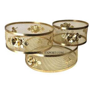 Large Size <b>Metal</b> Iron Gold Plated Table Top Kitchen Fruit <b>Storage</b> <b>Basket</b> Greatest Quality Handmade Unique Design <b>Storage</b> <b>Basket</b> - Product Image 4