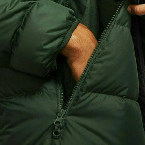 2024 chaqueta acolchada de invierno bordada personalizada para hombre, Abrigo acolchado cálido a prueba de viento con cuello levantado Vintage sólido, salida de fábrica - Product Image 6