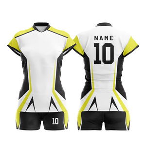 Tenues de volley-ball en gros personnalisables, imprimées, combinaisons de couleurs tendance, tissu 100 % polyester résistant, prix ajusté - Product Image 6