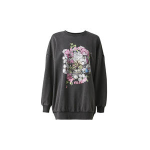 Sudadera Vintage Lavada de Primera Calidad, Corte Holgado, Cuello Redondo, con Logotipo Personalizado, 100% Algodón Grueso para Mujer - Product Image 4