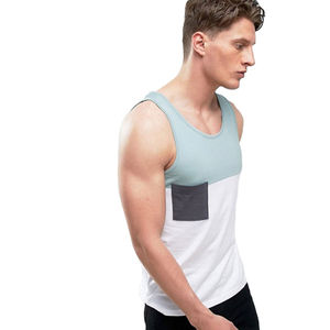 Chaleco de Mezcla de Poliéster Ultra Suave para Hombre, Calidad Premium, Sin Mangas, Colorblock, Camiseta sin Mangas Ideal para Usar en Capas, Gimnasio o Modo Relajado - Product Image 3