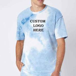 2024 été Vintage Style Tye Dye surdimensionné goutte épaule t-shirts Anti-boulochage Logo personnalisé brodé écran numérique imprimé - Product Image 4