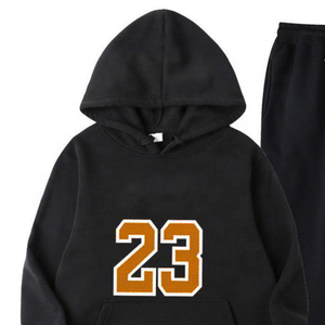 High Quality Wholesale Custom Letter <b>Fleece</b> <b>Hoodie</b> and Joggers Sweatpants Set Unisex 450 Gsm Winter <b>Hoodies</b> - Product Image 2