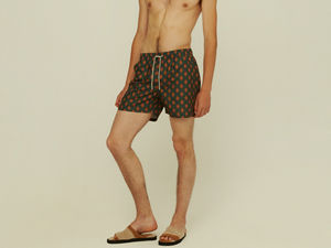 Shorts de bain et de plage pour hommes en PET recyclé, à faible MOQ, imprimés, séchage rapide, en tissu polyester extensible, style boardshorts, style urbain - Product Image 2