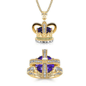 ชุดเครื่องประดับแฟชั่นมงกุฎเจ้าหญิงเจลูเลีย ทำจากเงินสเตอร์ลิง - Product Image 1