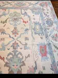 NOEUD RUG Tapis Oushak Pastel de haute qualité 6x9 traditionnel brodé pour la maison hôtels salon et restaurants - Product Image 4