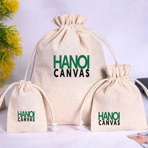 100 toile Vintage dame mode cordon sac personnalisé bijoux emballage pochette écologique cadeau en vrac - Product Image 2