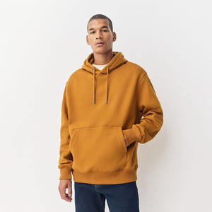 Sudadera con capucha de gran tamaño para hombre con logotipo personalizado al por mayor, jersey de lana con bolsillo de canguro - Product Image 1
